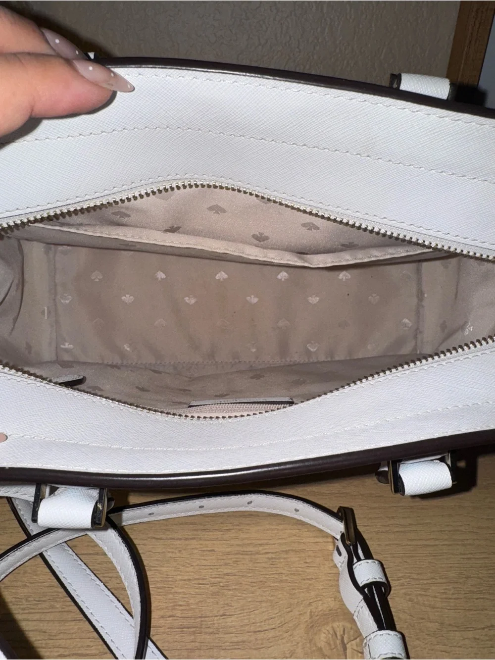 kate spade | Bags | Kate Spade Cream Leather Structured Satchel | Poshmark